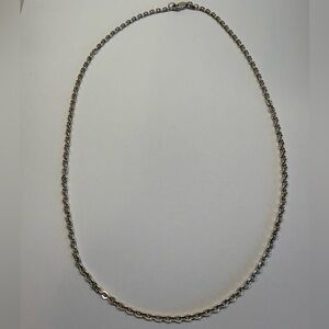 Italian Sterling Silver 18” Cable Link Chain Necklace 925 Italy
